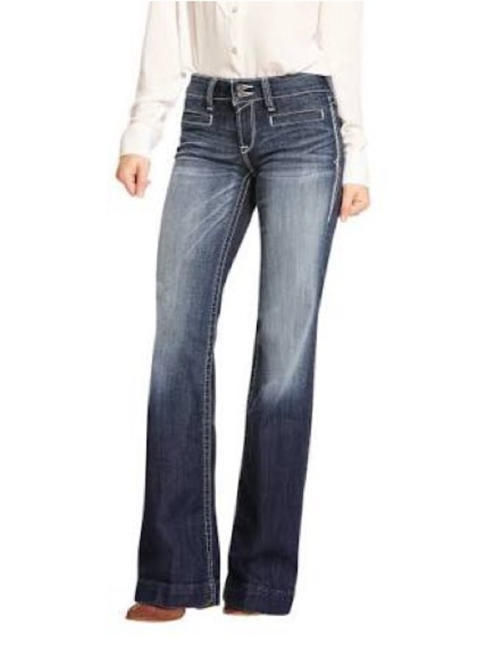 Ariat Women's Two-Tone Dark Blue Bootcut Jeans